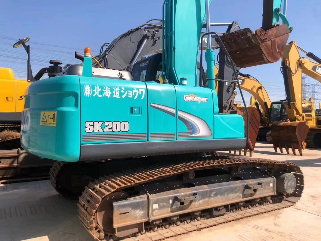 Excavadora hidráulica de 20 toneladas usada Kobelco 200 Excavadora para construção de estradas