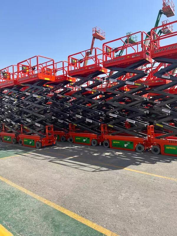 Plataforma de trabalho dobrável para alta altitude, utilizada para construção em interiores e trabalhos em paredes exteriores