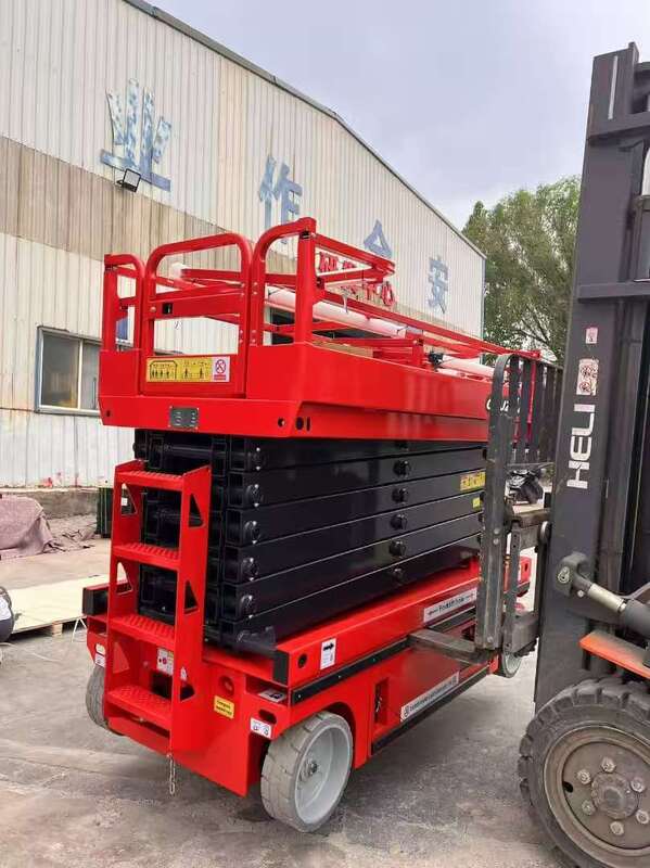 Plataforma de trabalho dobrável para alta altitude, utilizada para construção em interiores e trabalhos em paredes exteriores